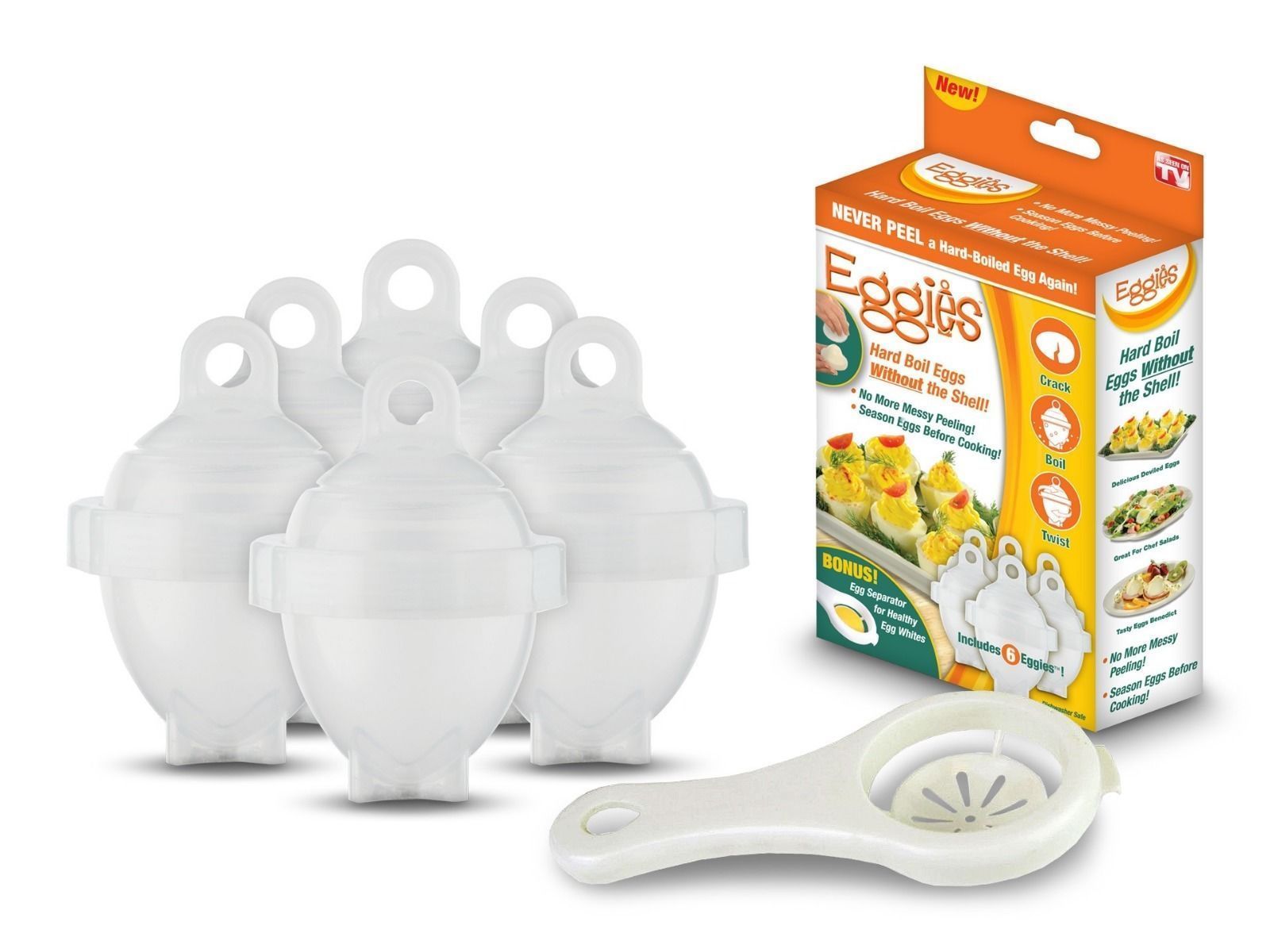 6 Pack: Egg Cookers With Bonus Egg White Separator